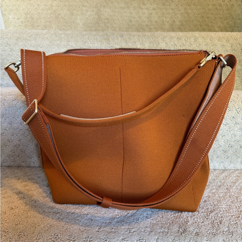 Rothy's Mini Zip Bucket in Amber Brown - Picture 2 of 8